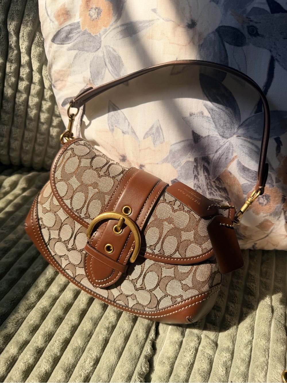Coach soho signature jacquard in Brown/Beige